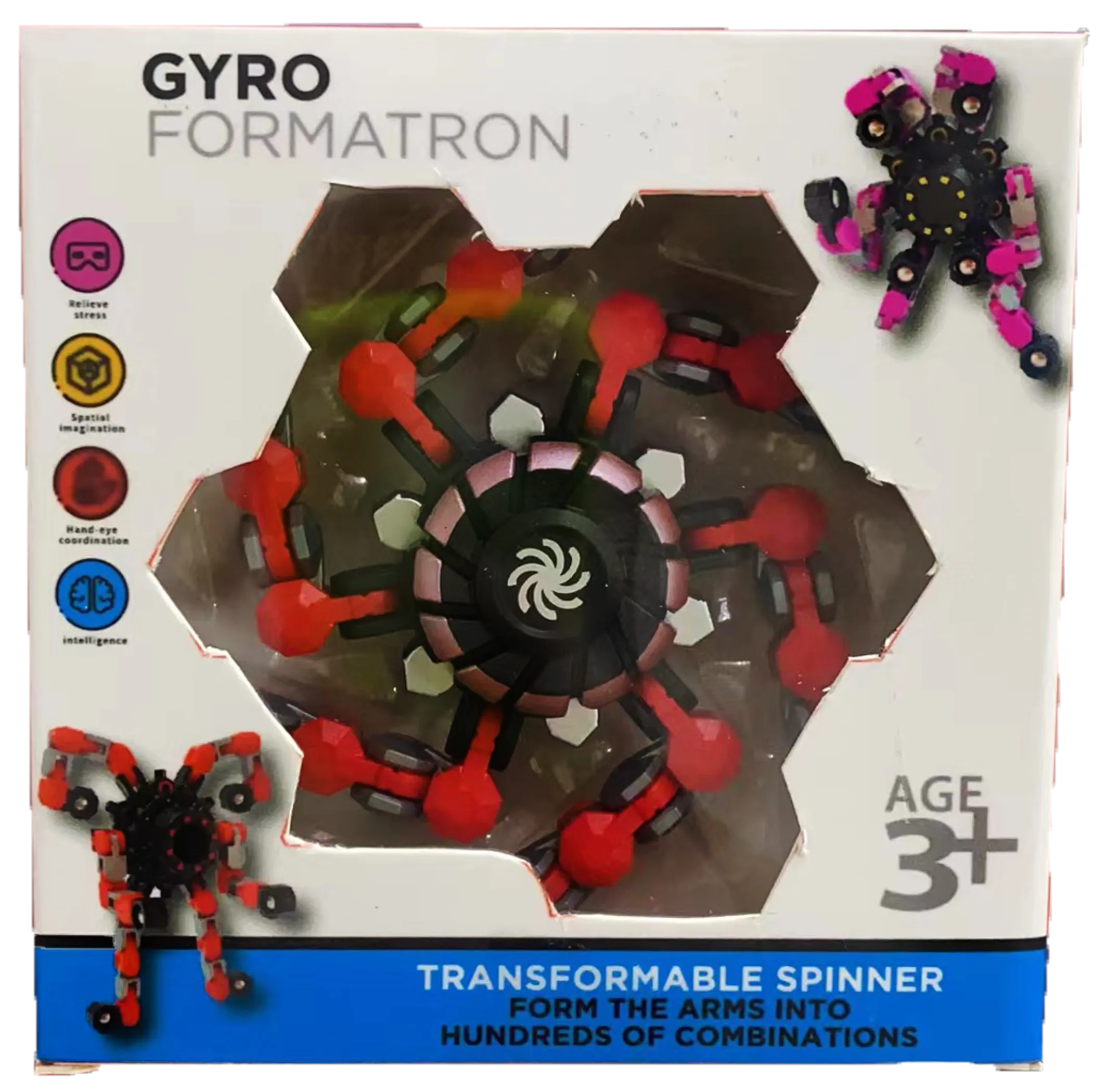 Gyro Formatron Fidget Spinners with Adjustable Arms