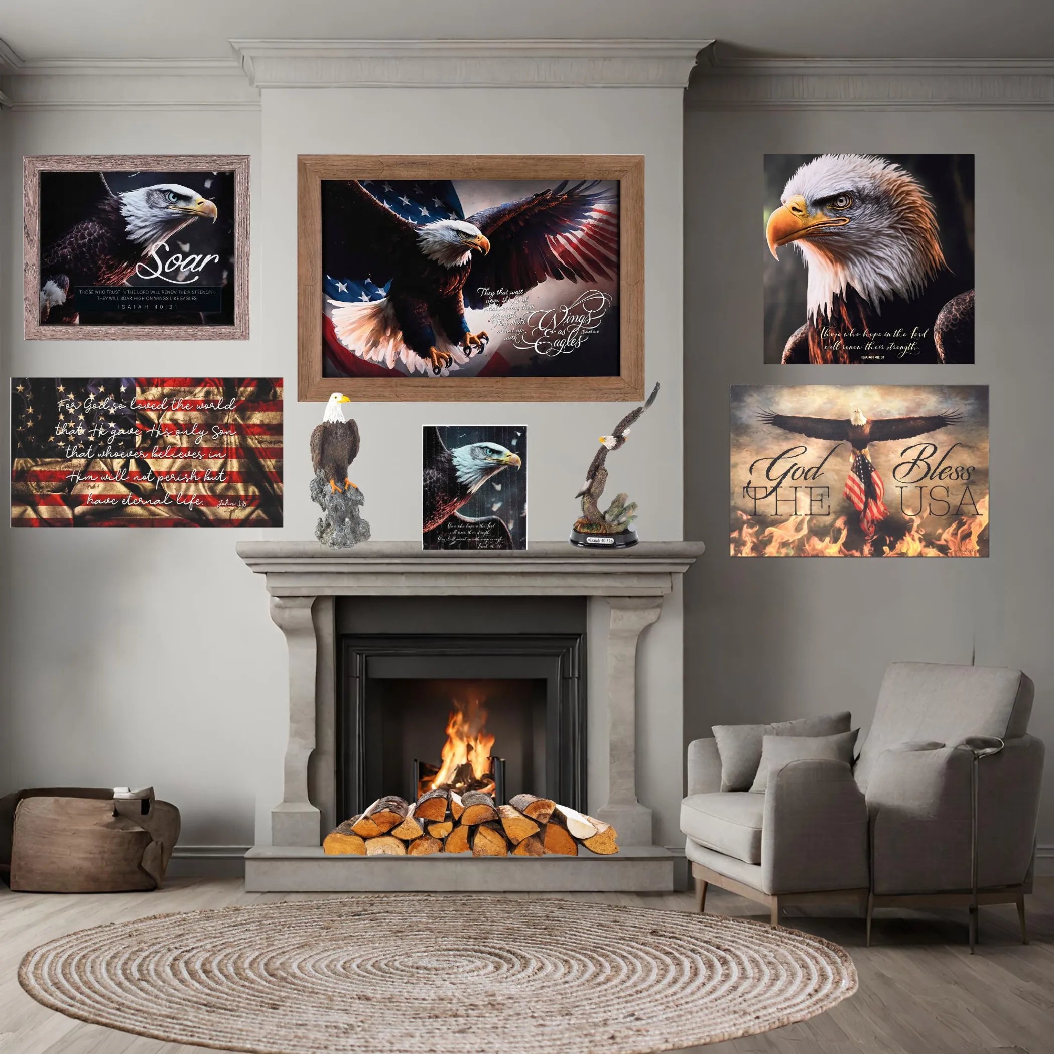 Framed Wall Art Wings As Eagles Is.40:31