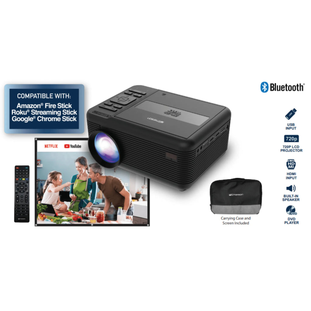 Emerson Home Theater LCD Projector Combo with Built-In DVD Player