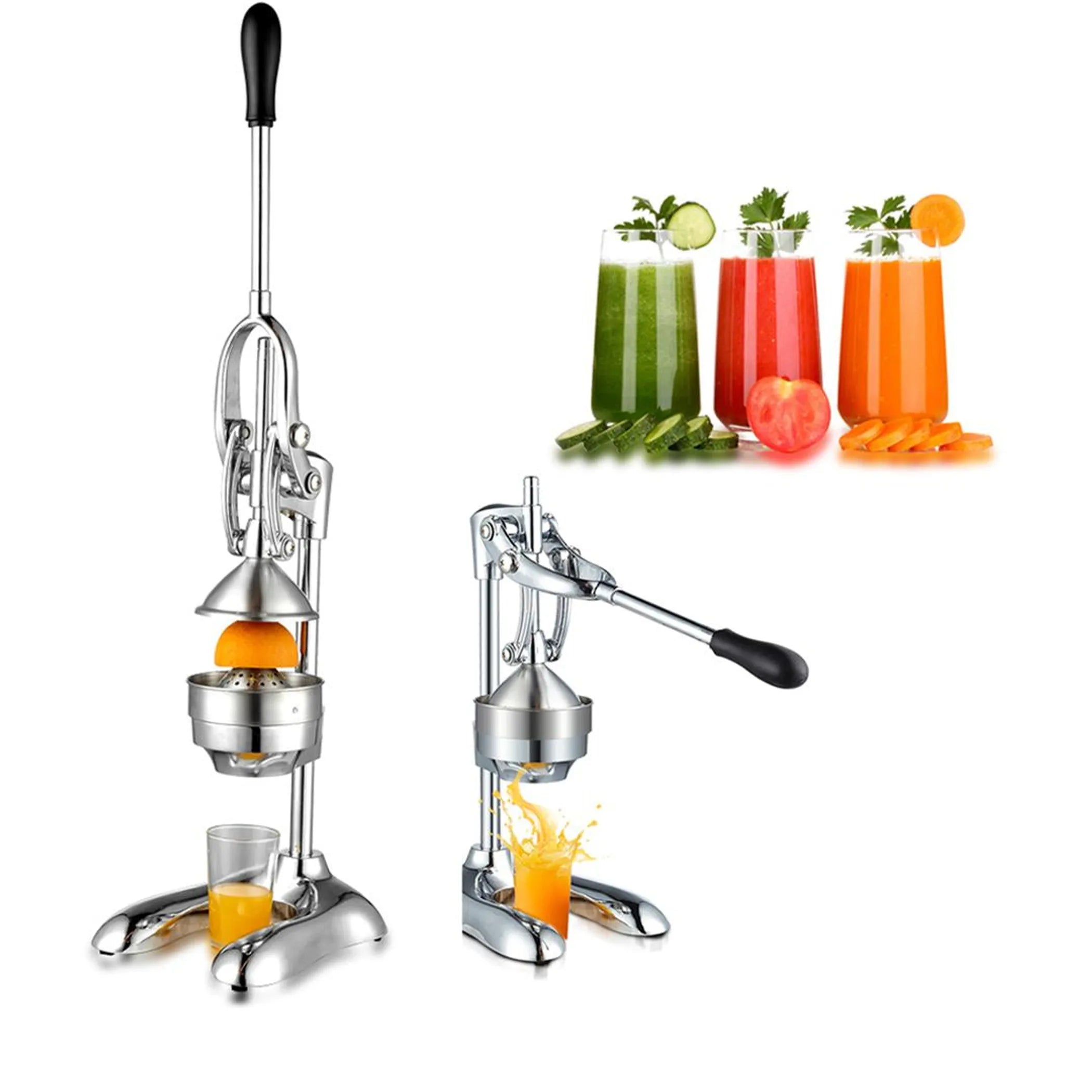 Manual Citrus Juicer Commercial Stainless Steel Hand Press Orange Juice ExtractorSqueezer