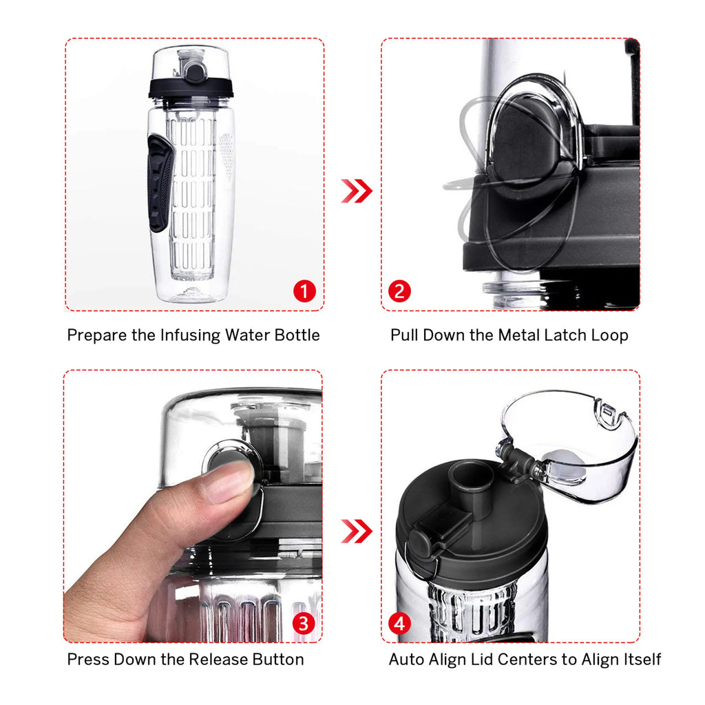 Fruit Infuser Water Bottle 32OZ Juice Shaker Sport