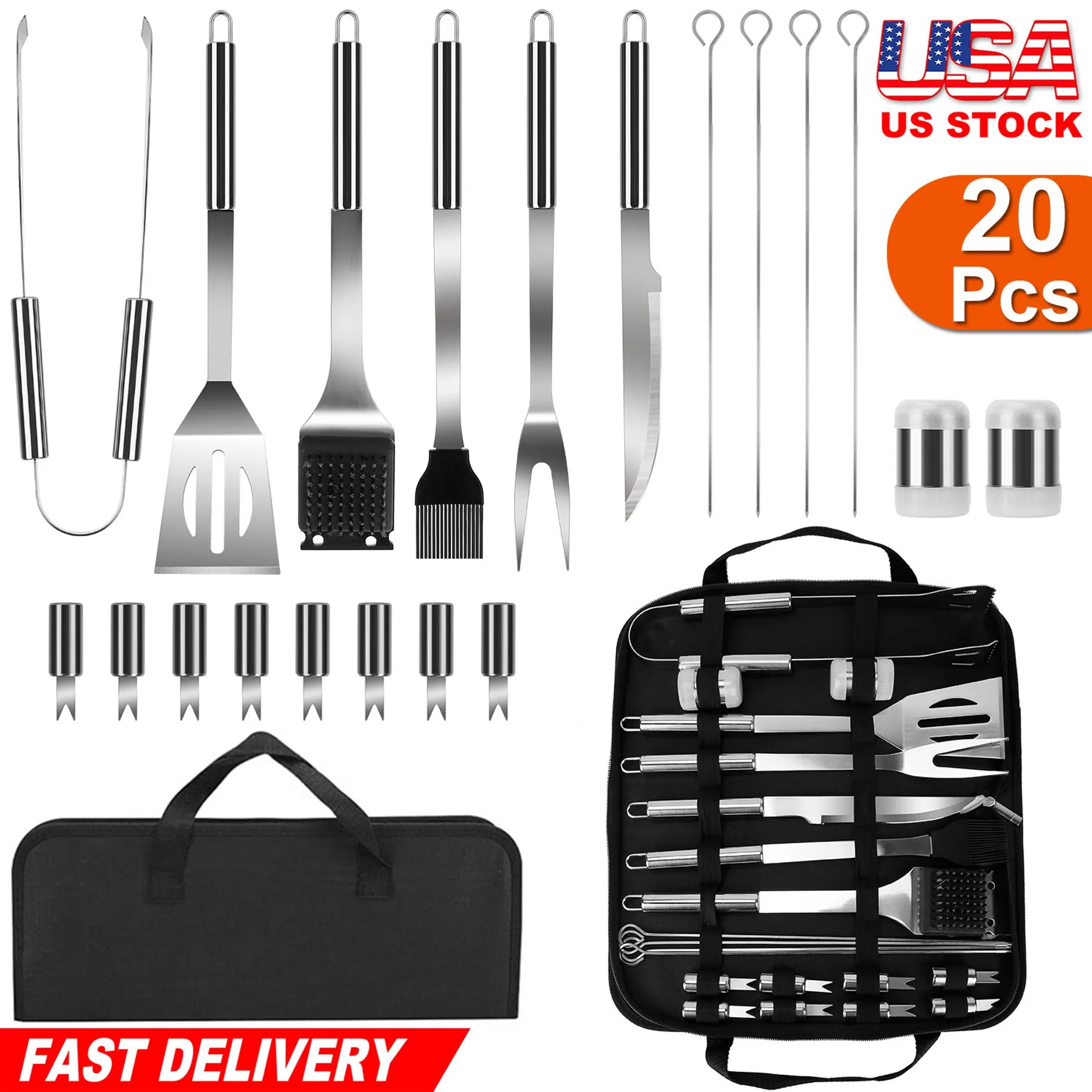 Stainless Steel BBQ Grill Tool Kit