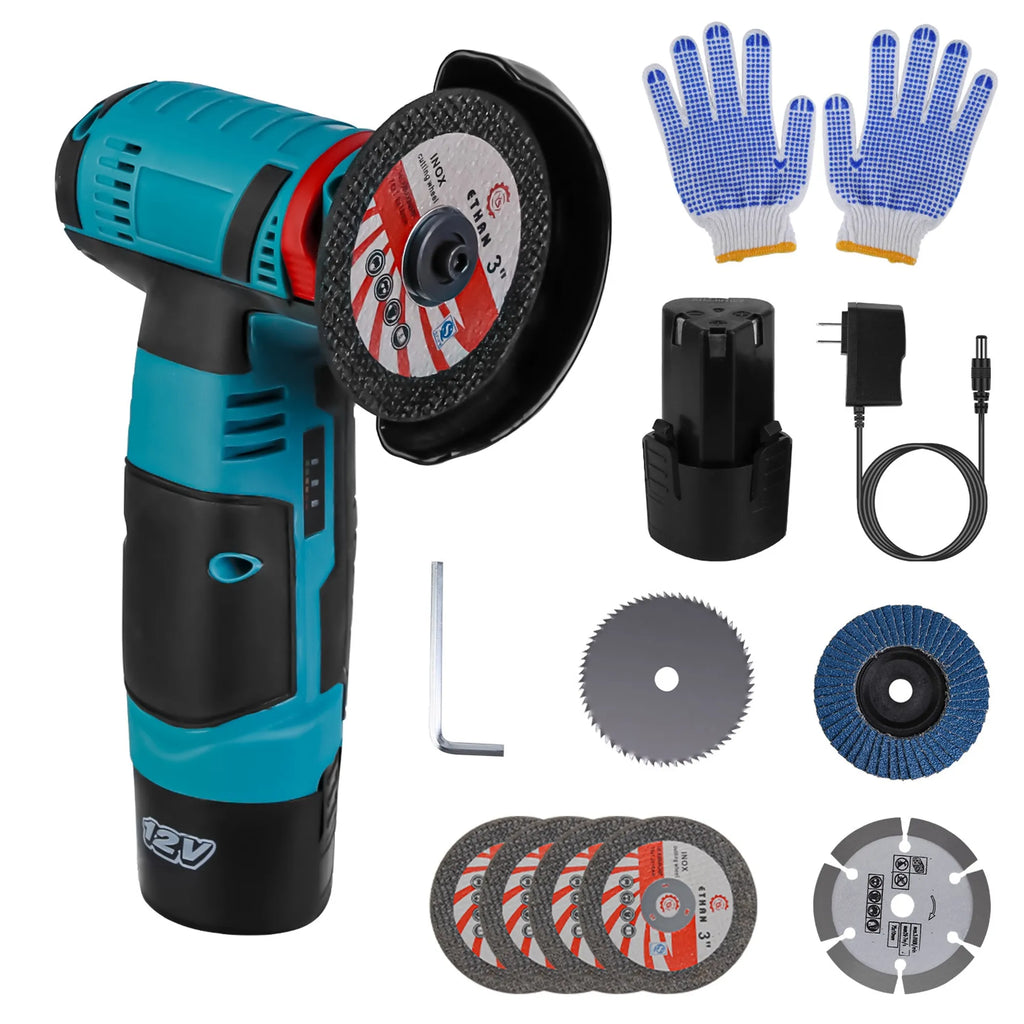 12V Cordless Mini Angle Grinder Hand Polishing Grinding Machine