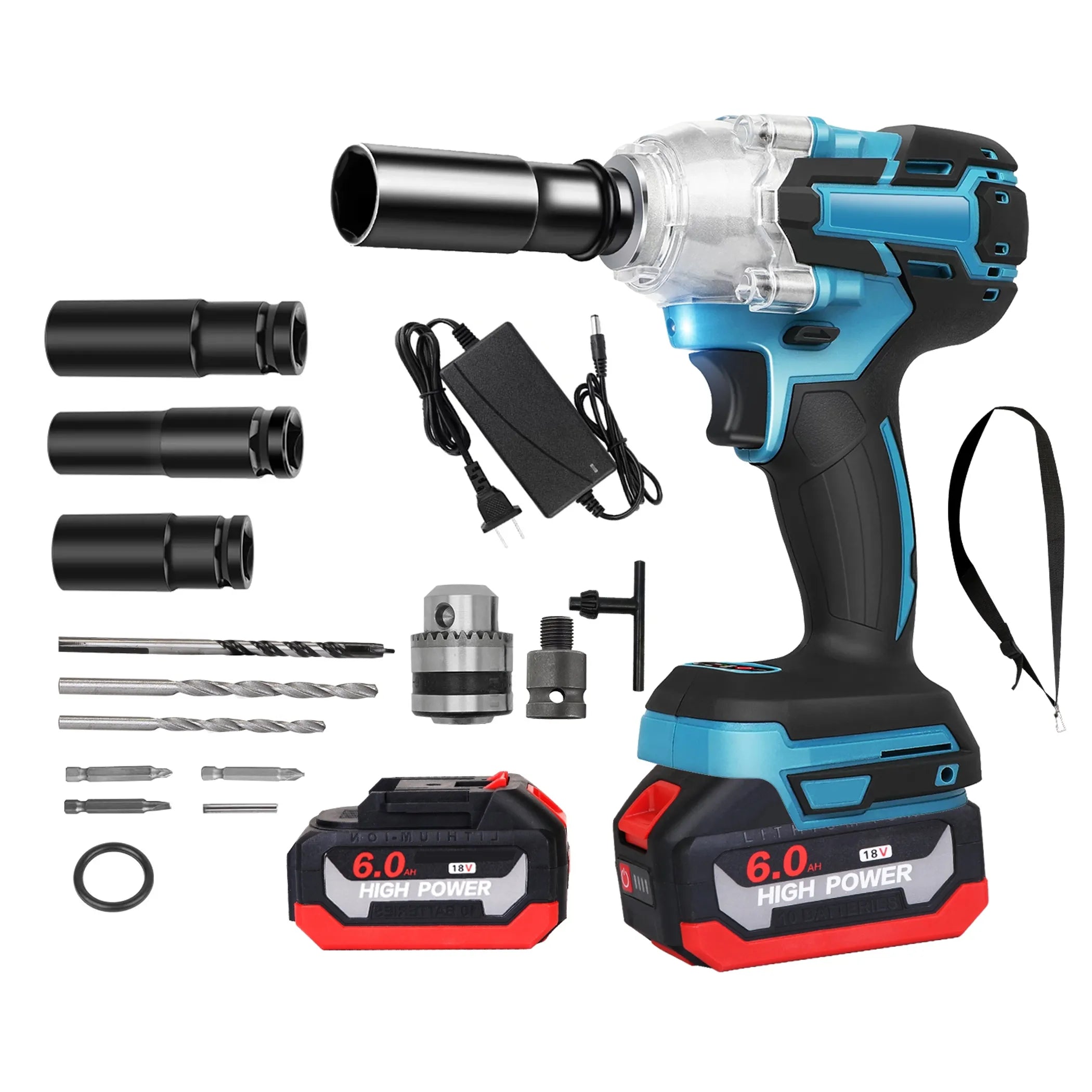 3-In-1 Cordless Electric Impact Wrench Drill Screwdriver