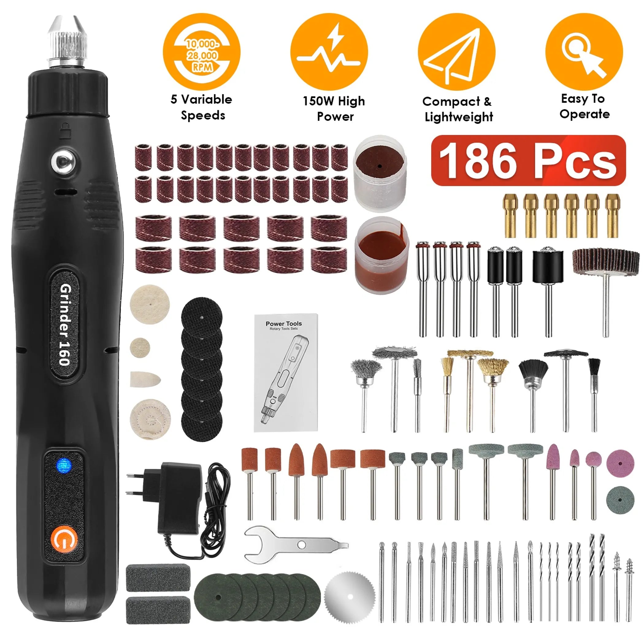 Mini Corded Rotary Power Tool Set