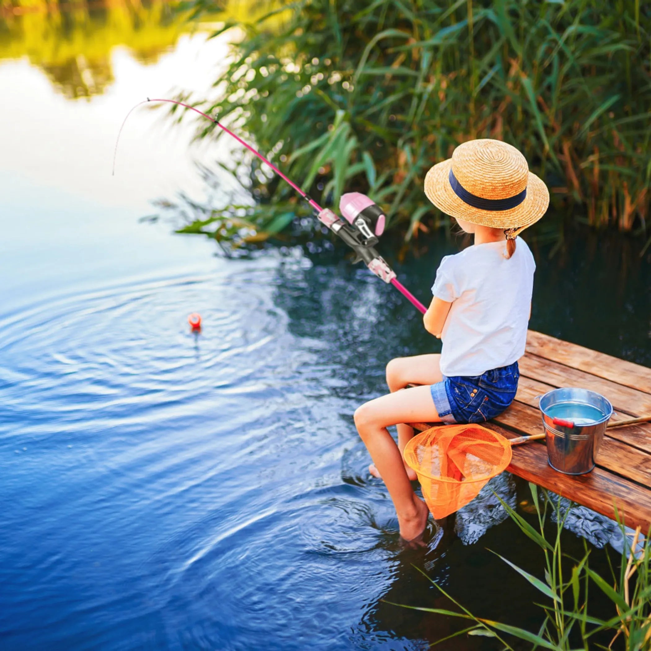 Kids Fishing Pole Set