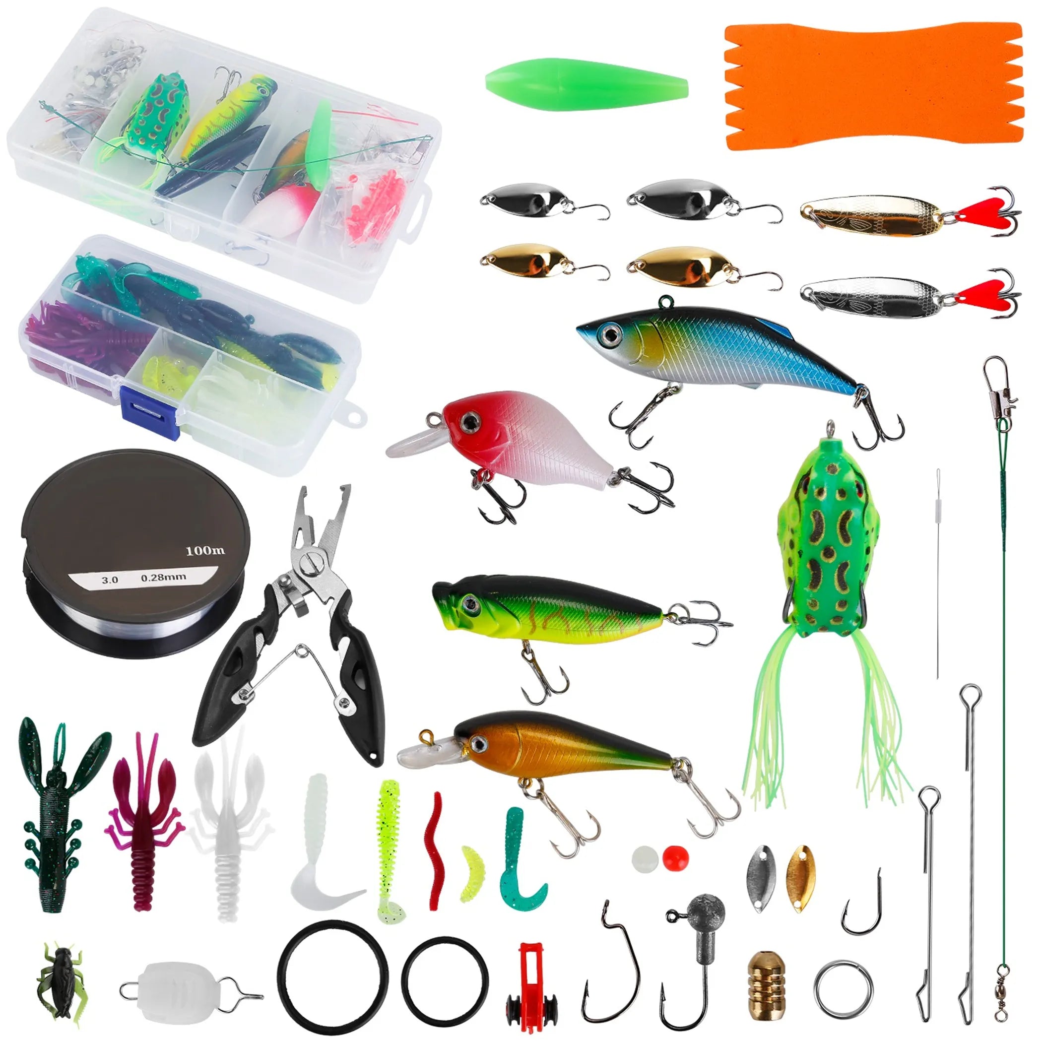 383Pcs Fishing Lures Tackle Box