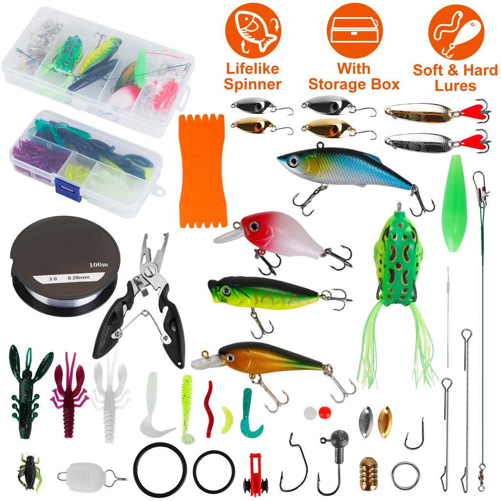 383Pcs Fishing Lures Tackle Box